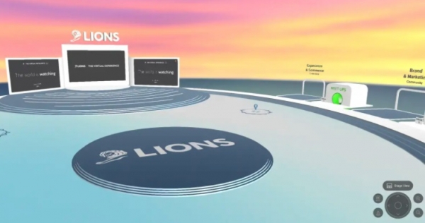 스페이셜 웹으로 구현한 2021 칸 라이언즈 라이브 페스티벌 가상 공간. ⓒCannes Lions