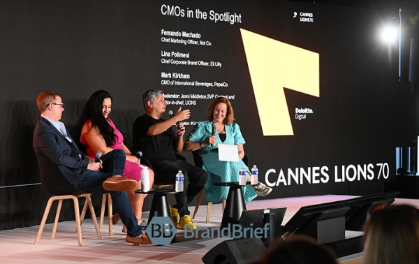 (좌측부터) 마크 커크햄 펩시코 CMO, 리나 폴리메니 일라이릴리 CMO, 페르난도 마차도 낫코 CMO. ⓒ프랑스 칸 = 이기륭 기자