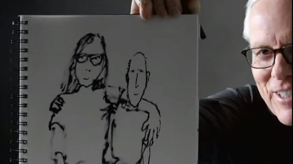 제프 굿비가 그린 자신과 그의 파트너 리치 실버스타인. ⓒLions Live