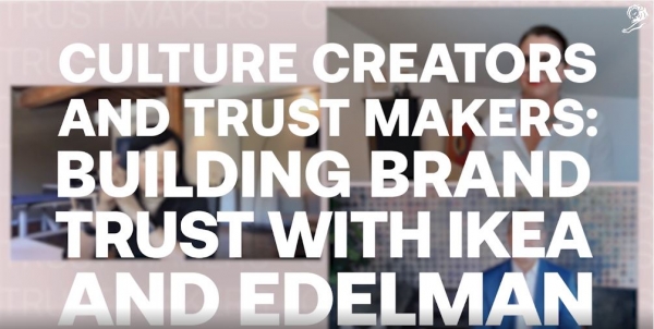 에델만은 2021 칸 라이언즈 라이브 무대에서 '브랜드 신뢰 구축과 이케아'를 주제로 발표했다. ⓒCannes Lions