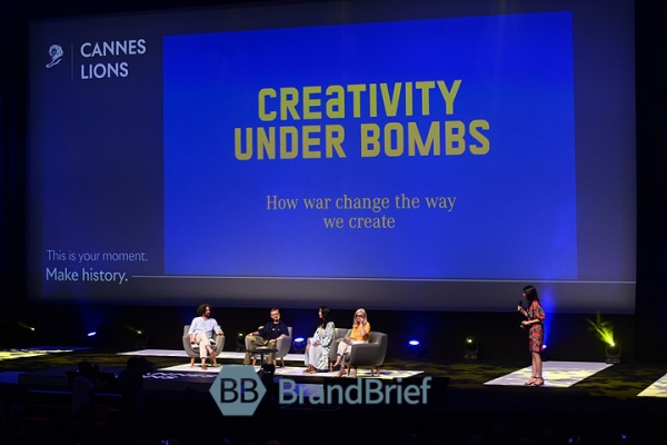 칸 라이언즈 2022 'Creativity Under Bombs' 세션. ⓒ프랑스 칸 = 이기륭 기자