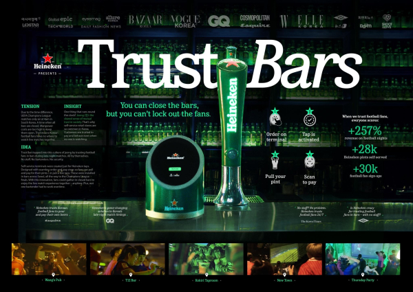 하이네켄 트러스트 바(HEINEKEN TRUST BARS). ⓒ스파이크스 아시아