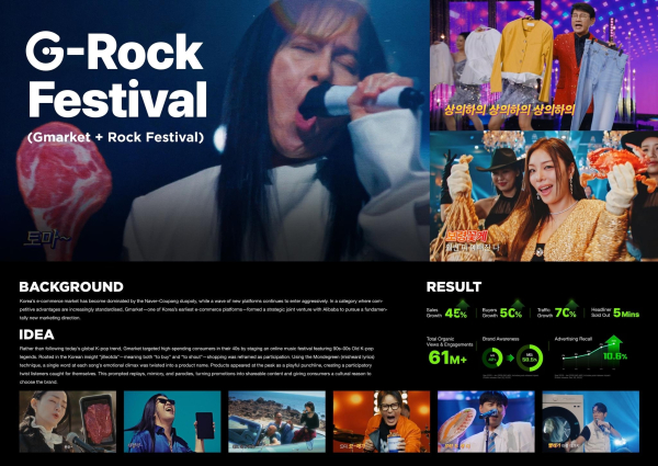 'G락페스티벌(GMARKET ROCK FESTIVAL)' 캠페인. ⓒ스파이크스 아시아
