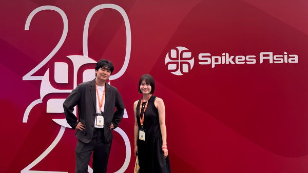 2026 스파이크스 아시아 현장에서 왼쪽부터 김승현, 장서진 대홍기획 CⓔM. ⓒ대홍기획