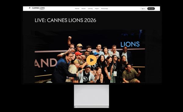 2026 칸라이언즈를 디지털로 경험하는 스트리밍패스. ⓒCANNES LIONS